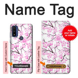 Motorola G Pure Hard Case Sakura Cherry Blossoms with custom name