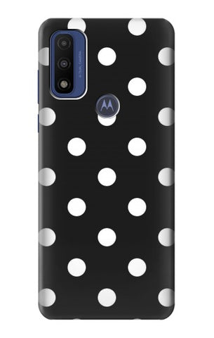 Motorola G Pure Hard Case Black Polka Dots