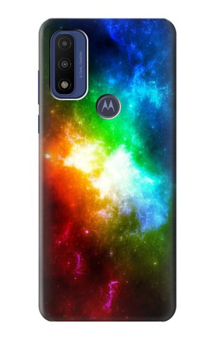 Motorola G Pure Hard Case Colorful Rainbow Space Galaxy