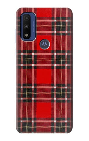 Motorola G Pure Hard Case Tartan Red Pattern