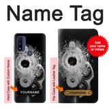 Motorola G Pure Hard Case Gun Bullet Hole Glass with custom name