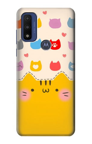 Motorola G Pure Hard Case Cute Cat Pattern