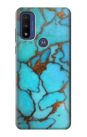 Motorola G Pure Hard Case Aqua Turquoise Rock