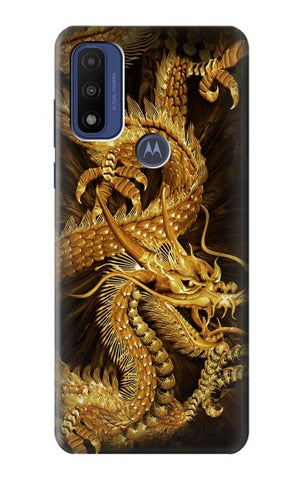 Motorola G Pure Hard Case Chinese Gold Dragon Printed