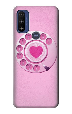 Motorola G Pure Hard Case Pink Retro Rotary Phone