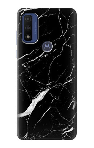 Motorola G Pure Hard Case Black Marble Graphic Printed