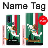 Motorola G Pure Hard Case Mexico Football Flag with custom name