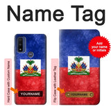 Motorola G Pure Hard Case Haiti Flag with custom name