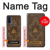 Motorola G Pure Hard Case Spell Book Cover with custom name