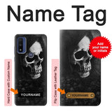 Motorola G Pure Hard Case Death Skull with custom name