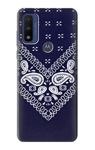 Motorola G Pure Hard Case Navy Blue Bandana Pattern