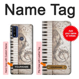 Motorola G Pure Hard Case Music Note with custom name