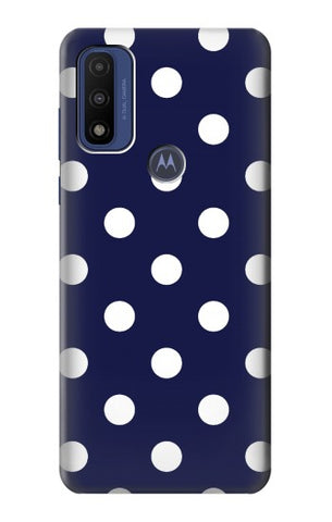 Motorola G Pure Hard Case Blue Polka Dot