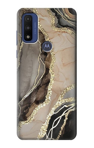 Motorola G Pure Hard Case Marble Gold Graphic Printed