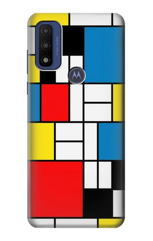 Motorola G Pure Hard Case Piet Mondrian Line Art Composition