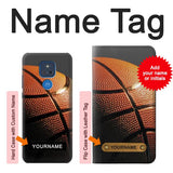 Motorola Moto G Play (2021) Hard Case Basketball Sport with custom name