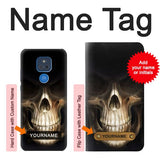 Motorola Moto G Play (2021) Hard Case Skull Face Grim Reaper with custom name