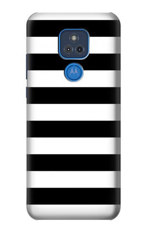 Motorola Moto G Play (2021) Hard Case Black and White Striped