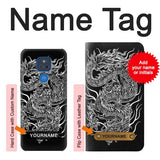 Motorola Moto G Play (2021) Hard Case Dragon Tattoo with custom name