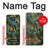 Motorola Moto G Play (2021) Hard Case Peacock Feather with custom name