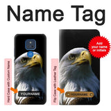Motorola Moto G Play (2021) Hard Case Bald Eagle with custom name