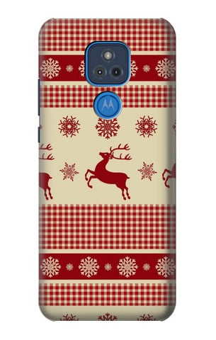 Motorola Moto G Play (2021) Hard Case Christmas Snow Reindeers