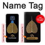 Motorola Moto G Play (2021) Hard Case Gold Leaf Buddhist Om Symbol with custom name