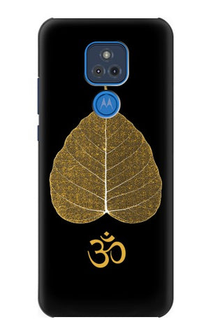 Motorola Moto G Play (2021) Hard Case Gold Leaf Buddhist Om Symbol
