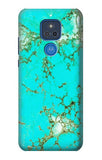 Motorola Moto G Play (2021) Hard Case Turquoise Gemstone Texture Graphic Printed