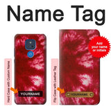 Motorola Moto G Play (2021) Hard Case Tie Dye Red with custom name