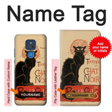 Motorola Moto G Play (2021) Hard Case Chat Noir The Black Cat with custom name