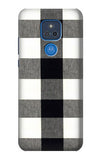 Motorola Moto G Play (2021) Hard Case Black and White Buffalo Check Pattern