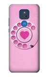 Motorola Moto G Play (2021) Hard Case Pink Retro Rotary Phone