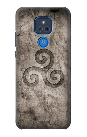Motorola Moto G Play (2021) Hard Case Triskele Symbol Stone Texture