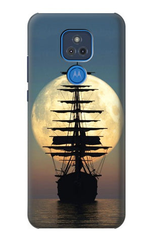 Motorola Moto G Play (2021) Hard Case Pirate Ship Moon Night