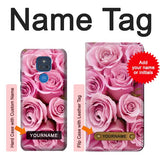 Motorola Moto G Play (2021) Hard Case Pink Rose with custom name