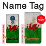 Motorola Moto G Play (2021) Hard Case Wales Red Dragon Flag with custom name