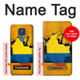 Motorola Moto G Play (2021) Hard Case Colombia Football Flag with custom name