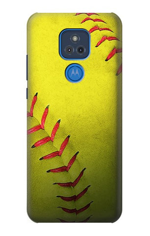Motorola Moto G Play (2021) Hard Case Yellow Softball Ball