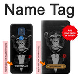 Motorola Moto G Play (2021) Hard Case Funny Monkey God Father with custom name