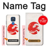 Motorola Moto G Play (2021) Hard Case Waves Japan Flag with custom name