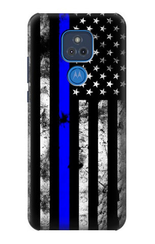 Motorola Moto G Play (2021) Hard Case Thin Blue Line USA