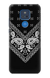 Motorola Moto G Play (2021) Hard Case Bandana Black Pattern