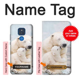 Motorola Moto G Play (2021) Hard Case Polar Bear Hug Family with custom name