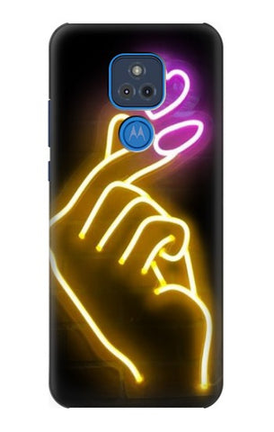 Motorola Moto G Play (2021) Hard Case Cute Mini Heart Neon Graphic