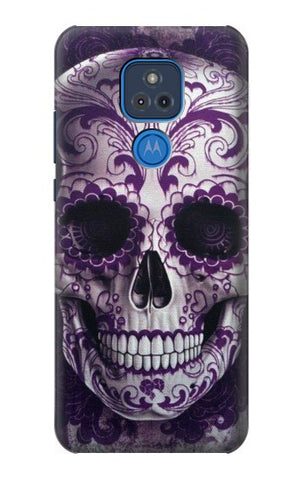 Motorola Moto G Play (2021) Hard Case Purple Sugar Skull