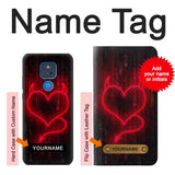 Motorola Moto G Play (2021) Hard Case Devil Heart with custom name