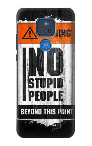 Motorola Moto G Play (2021) Hard Case No Stupid People