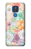 Motorola Moto G Play (2021) Hard Case Pastel Floral Flower