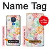Motorola Moto G Play (2021) Hard Case Pastel Floral Flower with custom name